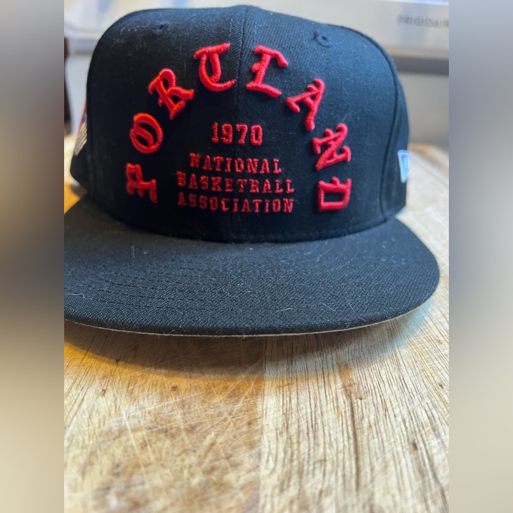 New Era Black Cap with Red Embroidery